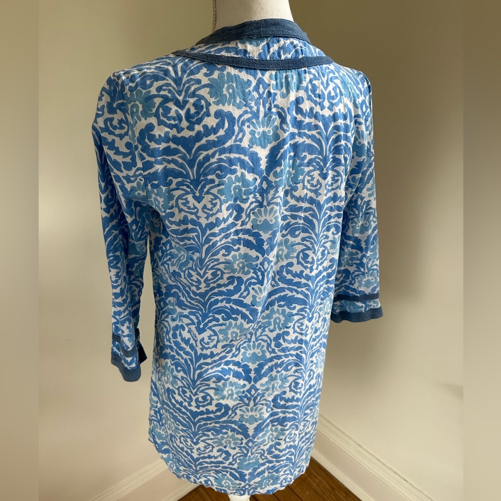 Roberta Roller Rabbit Blue Pattern Swim Coverup S… - image 3